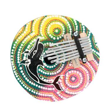 Imagem de Piano de polegar de 7 tons pintado com kalimba colorido portátil para adultos iniciantes