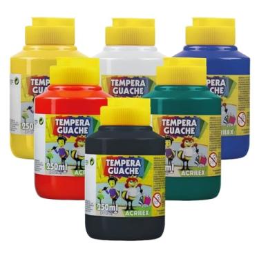 Imagem de Kit C/ 6 Tinta Guache ACRILEX - 250ML
