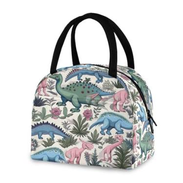 Imagem de Blueangle Lancheira isolada à prova de vazamento - Lancheira reutilizável com design colorido de dinossauro, recipiente compacto para alimentos para escritório, viagens e atividades ao ar livre (521)