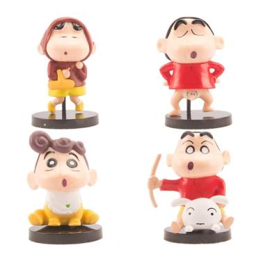 Imagem de Figura Toy Crayon Shinchan, coleção de 4 peças, modelo 7,5 cm, PVC