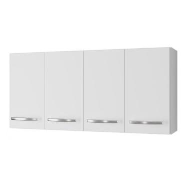Imagem de Armário Aéreo Cozinha Marah 118cm 04 Portas Branco - Abmaza