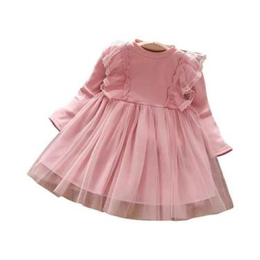 Imagem de Vestido De Princesa Tutu De Manga Longa Para Meninas Vestidos Casuais 