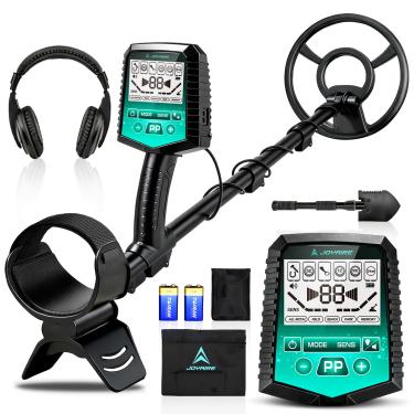Imagem de Joyaire Detector de metais profissional para adultos, kit detector de ouro à prova d'água com chip DSP avançado, 6 modos, bobina de 28 cm, visor LCD com luz de fundo, alta precisão, atualizado para