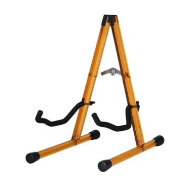 Imagem de Yunhgft Suporte Dobrável E Portátil para Guitarras Acústicas, Elétricas E Bandolins. Acessórios para Instrumentos, Amarelo