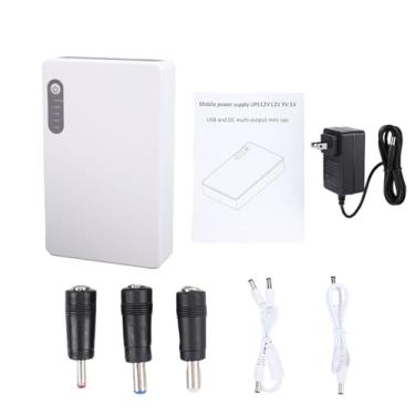 Imagem de Fafeicy Fonte de Alimentação Ininterrupta Pequena UPS Bateria de Backup Fonte de Alimentação 8000mAh Grande Capacidade Com Múltiplas Portas para Roteador Modem Câmera de Segurança Ferro (plugue