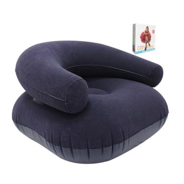 Imagem de Cadeira Inflável,Assento Portátil Dobrável Aveludado | Cadeiras Insufláveis para Adultos | Para Ar Livre, Acampamento, Cinema Em Casa, Sala, Quarto, Praia, Piscina E Viagem