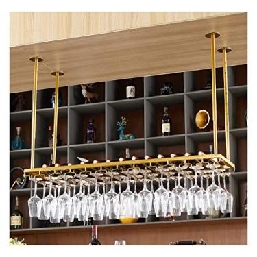 Imagem de APUM Rack de teto decorativo de teto retrô cabide de cabeça para baixo, adequado para sala de estar, sala de jantar, bar, balcão, expositor de vasos de flores