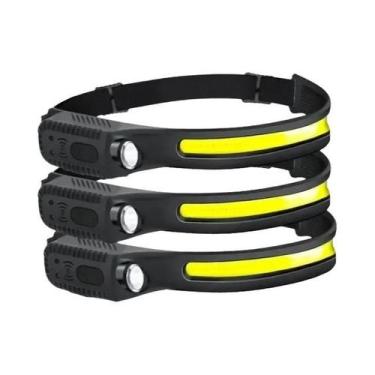 Imagem de Lanterna De Cabeça LED Recarregável USB XPE COB Com Sensor À Prova d'Á