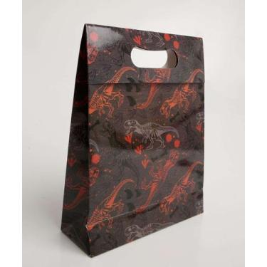 Imagem de Embalagem Presente Sacola Estampa Dinossauro Marisa-74090, UN, Marrom