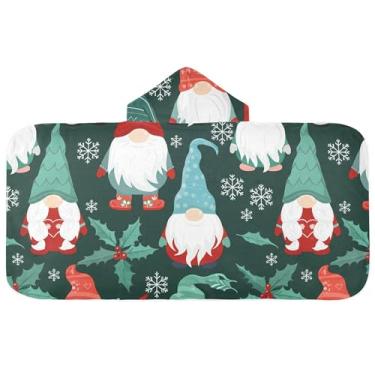 Imagem de Burbuja Toalha de banho com capuz de laço rosa para crianças, toalha de praia de pelúcia macia absorvente para chá de meninas e meninos 3-10 anos, 61 x 127 cm