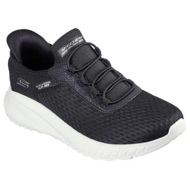 Imagem de Skechers Tênis feminino sem cadarço Bobs Squad Chaos-in Color, Branco branco, 7 Wide
