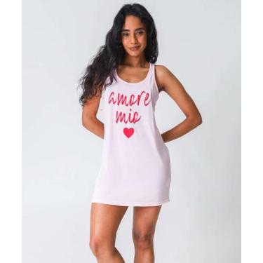 Imagem de Camisola Estampada Sem Manga Estampada Marisa Rosa-72028, Rosa, GG