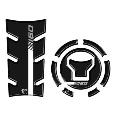 Imagem de Kit Protetor Tanque Moto Start 160 Ano 2025 Preto E Branco Branco E Preto
