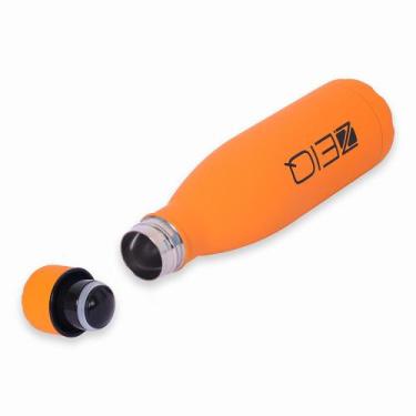 Imagem de Garrafa Térmica Emborrachada Zeiq 500ml Laranja