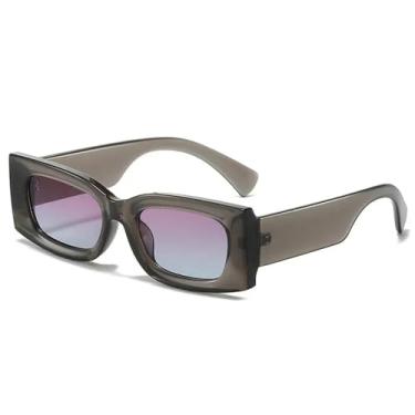 Imagem de Óculos de Sol UV400 - Cores Candy Degradê, Hastes Largas, para Homens e Mulheres, Esportes ao Ar Livre, Corrida, Ciclismo, Cinza, Roxo e Azul