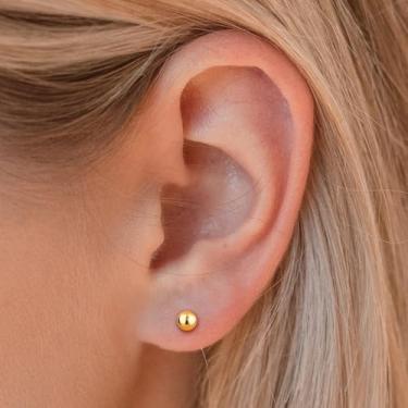 Imagem de Brincos de aço cirúrgico para mulheres e homens 20 g brincos de cartilagem pequena bola hélice tragus daith joias piercing, 2mm, Aço inoxidável, Sem pedra preciosa