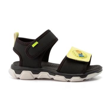 Imagem de Sandália Infantil Masculina Klin Light Preta Lima - 132065-Masculino