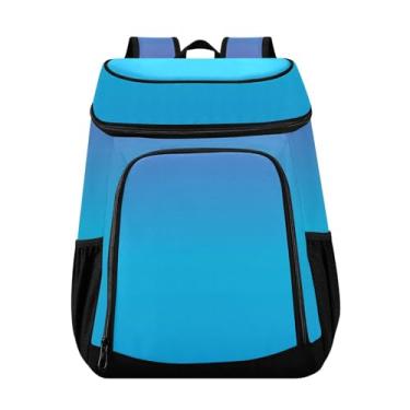 Imagem de Mochila térmica gradiente rosa azul 36 latas mochila leve para peito de gelo para almoço, piquenique, viagem, acampamento, caminhada
