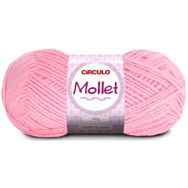Imagem de Fio Mollet Círculo 100g 200m Lã Acrílica Tricô Crochê Artesanato Touca Cachecol Inverno Novelo (769 - CHICLETE)