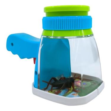 Imagem de Genérico Microscópio Infantil com Luz LED, Lupa de Insetos para Crianças, Brinquedo Educativo de Observação, Azul e Verde