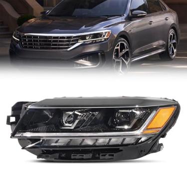 Imagem de CHELANGHU Conjunto de farol com lâmpada adequada para Volkswagen Passat S/SE/R-Line 2020 2021 2022 (modelos NON-SEL), farol dianteiro de LED substitui para 561941081A (lado esquerdo do motorista)