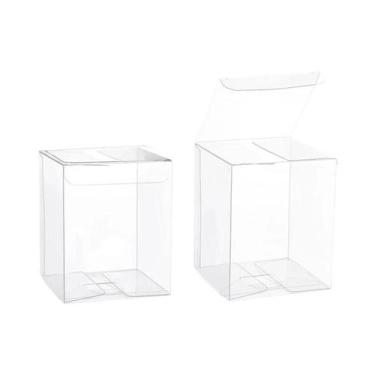 Imagem de Caixas De Presente De Plástico Transparente 50 Pacotes 3.5x2.5x1 Caixa