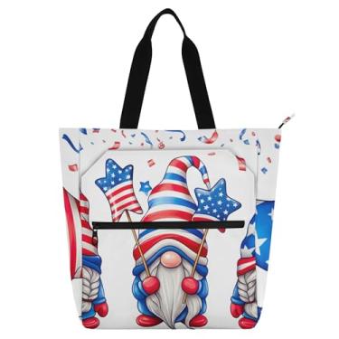 Imagem de Cute Gnomos Star Ed Hats USA Tote Bag for Women Work Canvas College School Tote Bolsas Bolsas de professores Livros Presente para Amantes