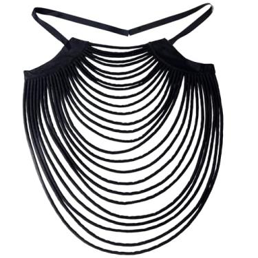 Imagem de Kente nyama Colar africano feminino Ankara com vários fios de algodão tecido africano, one size, Algodão, Sem Pedra Preciosa