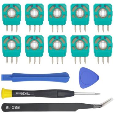 Imagem de lyfLux 10 Pack 2.3K Ohm Potentiometer Repair Kit Compatible with PS5 Controller, with Phillips Screwdriver, Tweezer, Pry Tools & 10pcs Resistors for Analog Stick Drift Fix (Requires Soldering)