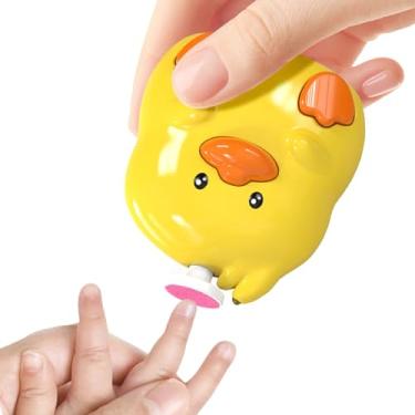Imagem de Cortador De Unhas Infantil | Cortador Seguro com Design de Pato e 3 Velocidades,Com 6 Cabeças De Moagem E Luz LED, De Unhas Silencioso Para Crianças | Para Homens, Mulheres E Idosos