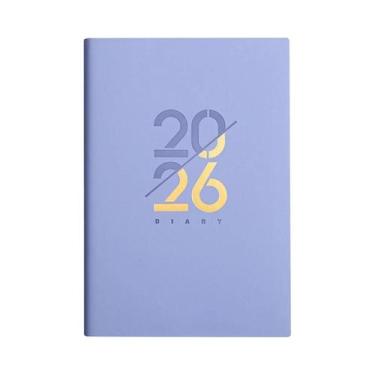 Imagem de Agenda Em Couro PU A5 Espanhol-Inglês 2026, Diário Semanal E Mensal, O