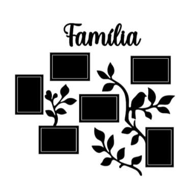 Imagem de Parede Retrato Porta FamíLia Mural Ramo Com 6 EspaçOs Foto Elegante E PráTico Adequado Para Salas De Estar E Quartos