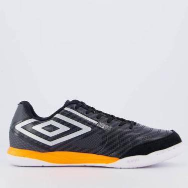 Imagem de Chuteira Umbro Pro 5 Bump Club Futsal Laranja e Preta, 42