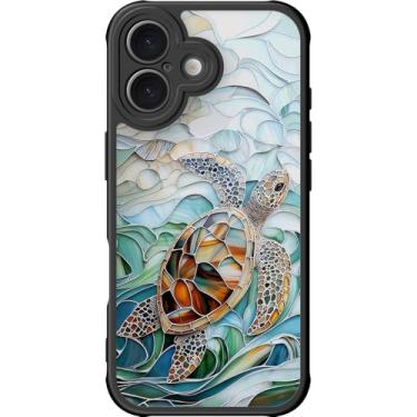 Imagem de DEENAKIN Capa fofa para iPhone 16 Plus, capa rígida floral estética, compatível com Magsafe, capa protetora fina retrô moderna exclusiva coquete ocidental para mulheres e meninas, casco de tartaruga
