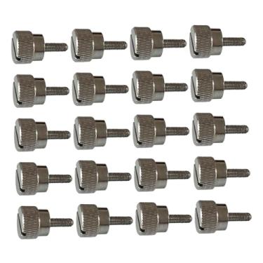 Imagem de Fancyes 20 parafusos de aperto manual para calcador em aço inoxidável, ajustáveis, com placa de fixação robusta para máquina de costura e bordado, 7mm