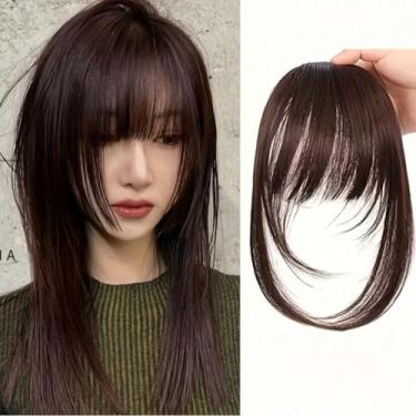 Imagem de Peruca sintética (33 cm) franja de desenho animado temperamento feminino rosto pequeno simulação testa natural franja quebrada peruca