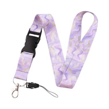 Imagem de Cordão Com Padrão De Lua Borboleta Para Chaves, Porta-Crachá, Chaveiro