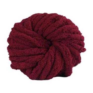 Imagem de Baoblaze Crochê com fio grosso para confecção de tapetes, camas para animais de estimação, artesanato de tricô, mantas e cobertores, Vermelho Escuro