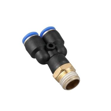 Imagem de IRFKR Encaixe de tubulação tipo Y encaixes pneumáticos de ar conector rápido PX4 6 8 10 12 mm rosca macho M5" 1/20.3 cm 1/10.2 cm 3/20.3 cm 1/5.1 cm acoplador Bsp (PX6-02)