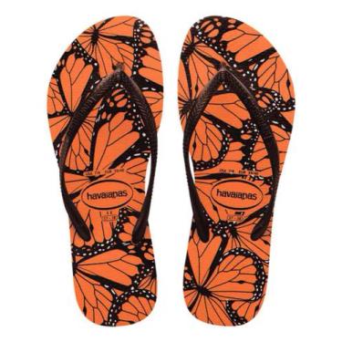 Imagem de Chinelo Havaianas Slim Animals Laranja Begonia - (sandália), 35/36