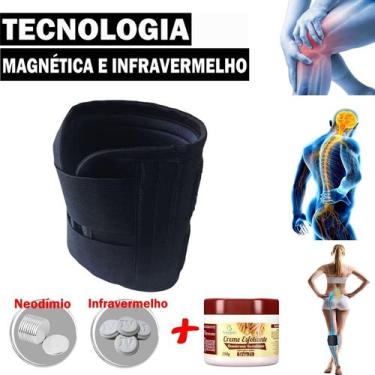 Imagem de Joelheira de Compressão Magnética Infravermelho P/ Artrite Artrose + C