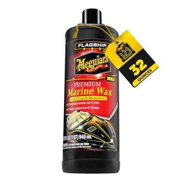 Imagem de Meguiar's Cera marinha premium M6332, fácil de usar, polimento e cera, remove arranhões, redemoinhos e oxidação enquanto deixa proteção duradoura, garrafa de 946 ml