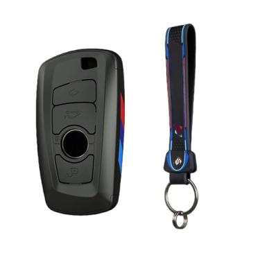 Imagem de Compatível com BMW 1 3 5 7 Series X1 X3 X4 X5 F10 F15 F16 F20 F30 F18 F25 M3 M4 Capa protetora de fibra de carbono para chave de carro Acessórios(B-grey ring)