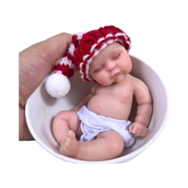 Imagem de Boneca De Silicone Reborn Lavável De 6 Polegadas, Boneca Menina Gordin