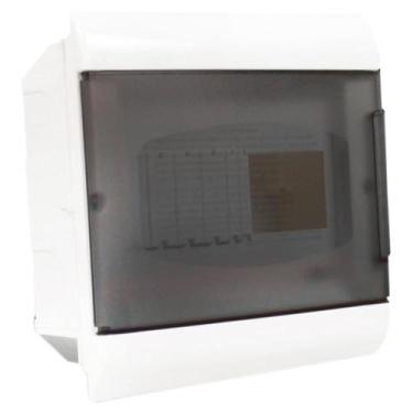 Imagem de Quadro de Distribuição de Embutir Porta Transparente 8 DIN - SCM8TBR -
