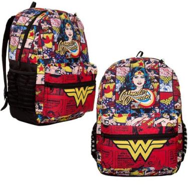 Imagem de Bolsa Mochila de Costas Menina Mulher Maravilha Resistente
