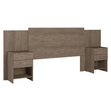 Imagem de Cabeceira Casal Com Mesas De Cabeceira Formosa Rustic Acetinado - Thb