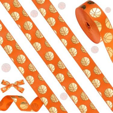 Imagem de Giegxin Fita de basquete de 10 metros de 1,7 cm (7/20.3 cm) fita dourada metálica com fio fita esportiva torcida faça você mesmo artesanato fitas de tecido decorações de festa para festa de gorgorão