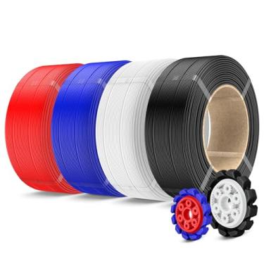 Imagem de SUNLU Refil de filamento de impressora 3D 4KG PLA+2.0, pacote de filamentos PLA+ mais forte, sem carretel de filamentos 3D, refil de 1,75 mm, compatível com impressoras 3D Bambu Lab, 1 KG/rolo, 4