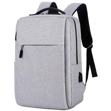Imagem de Mochila Notebook Impermeável TechBlend TopGet Reforçada com Entrada USB para Laptop Notebook até 15.6 Polegadas - Executiva, Trabalho, Faculdade e Viagem 20 Litros (Cinza)
